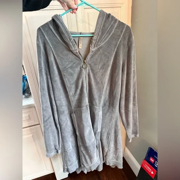 XCVI Demitra Hooded Jacket in Grey Size L - Picture 2 of 7